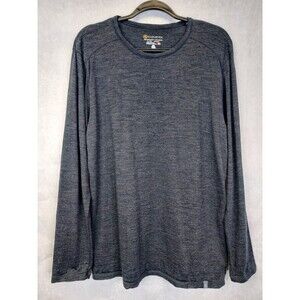 Cloudveil Base Layer Men L Grey 100% Merino Wool Long Sleeve Shirt Gorpcore Flaw